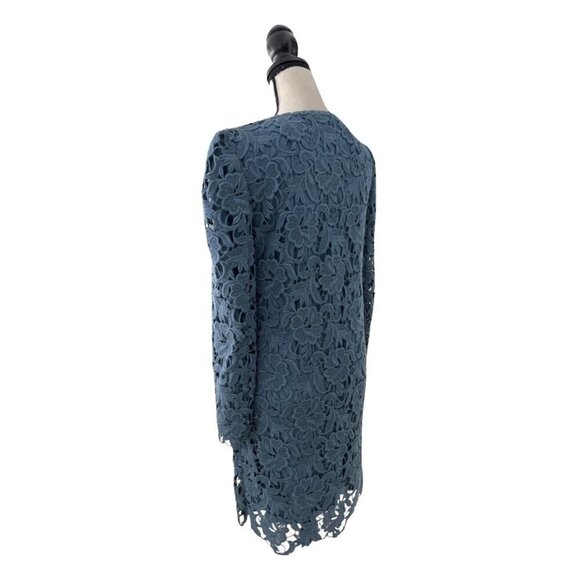 Dolce & Gabbana blue floral lace dress jacket set size 42 - Picture 5 of 13